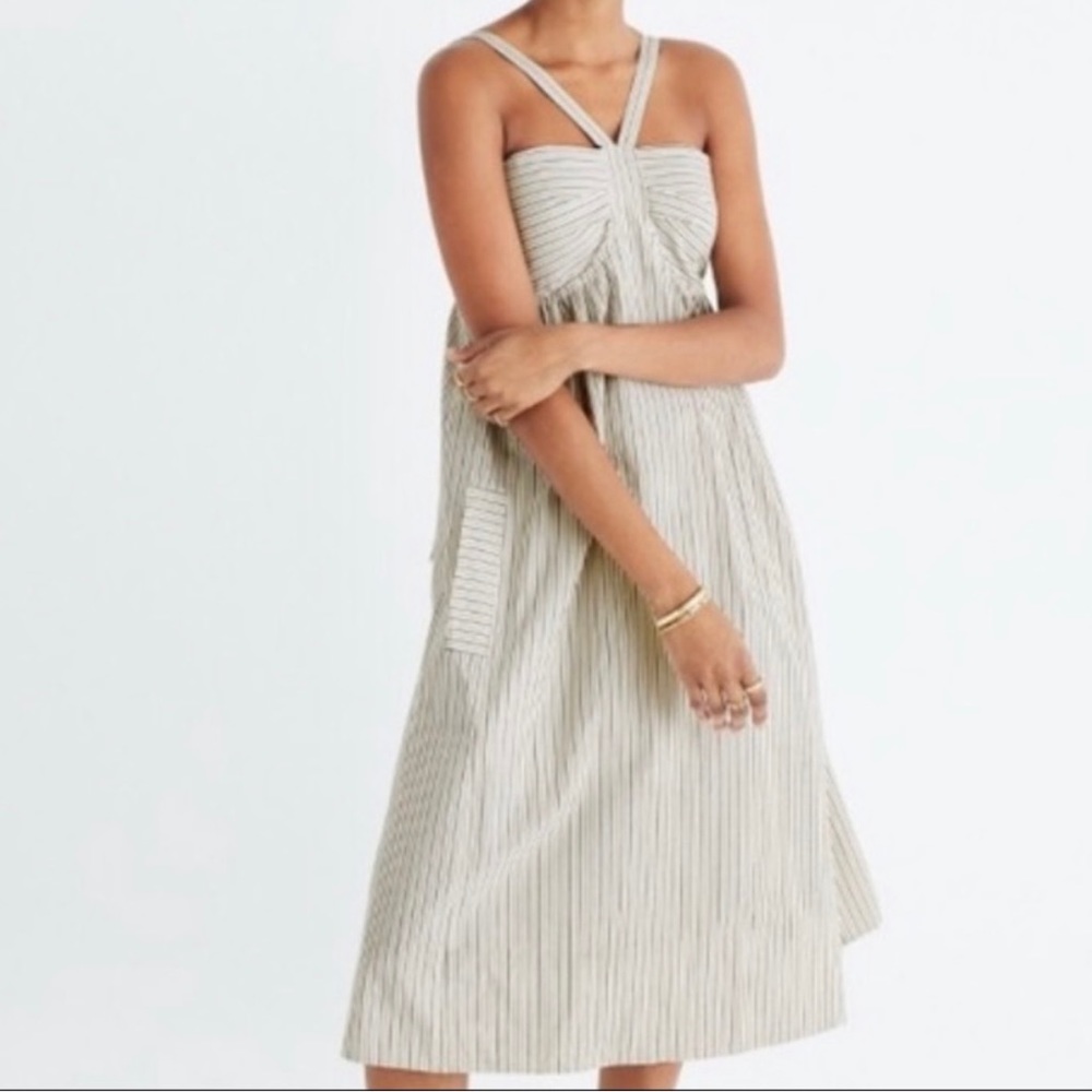 Madewell -  Convertible Striped Halter Midi Dress - 2
